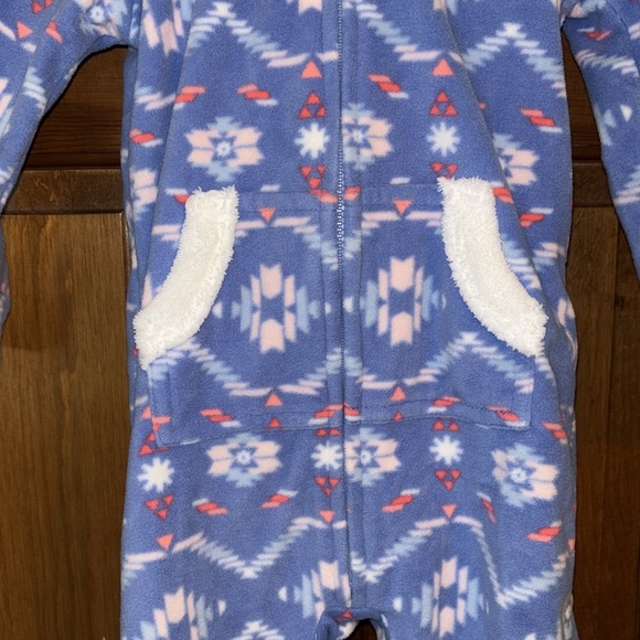 Carters Baby Girl Full Zip Fleece with Hood - Size 18M - Picture 3 of 9